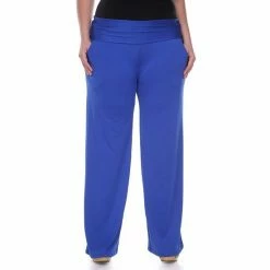 Plus Size White Mark Solid Palazzo Pants Black White Paisley -White Mark Sales unnamed file 804