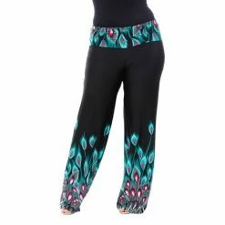 Plus Size White Mark Solid Palazzo Pants Black White Paisley -White Mark Sales unnamed file 805