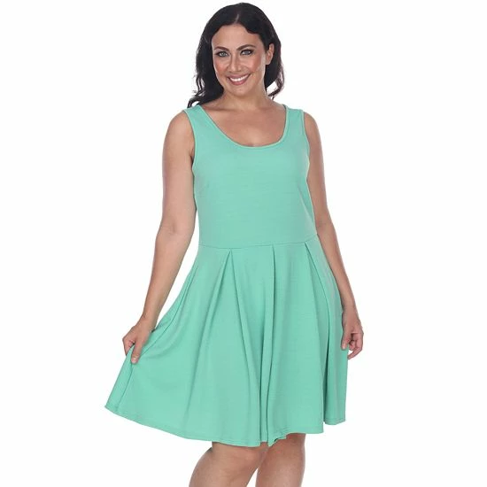 Plus Size White Mark Pleated Fit & Flare Dress 10 Plus Size White Mark Pleated Fit & Flare Dress - Image 8