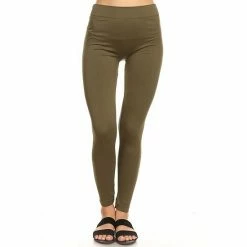 Women's White Mark Solid Leggings