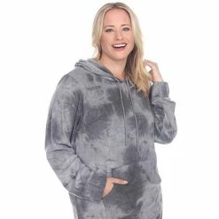 Plus Size White Mark Tie-Dye Hoodie Sweatshirt Dress Pink -White Mark Sales unnamed file 892
