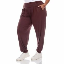 Plus Size White Mark Harem Pants Brown -White Mark Sales unnamed file 898