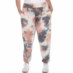Plus Size White Mark Tie-Dye Harem Pants Red -White Mark Sales unnamed file 914