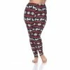 Plus Size White Mark Printed Leggings Black Red White -White Mark Sales unnamed file 918