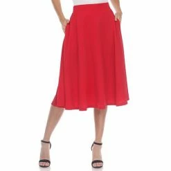 Women's White Mark Midi Skirt Olive