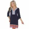 Women's White Mark Gabrielle Embroidered Dress Navy -White Mark Sales unnamed file 985
